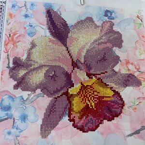 Purple orchid diamond dot 12in X 12in
